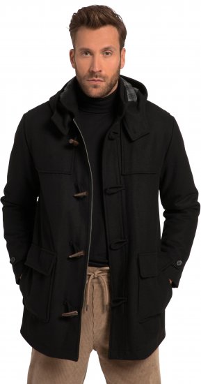 JP1880 Dufflecoat Water-repellent Black - Jakker - Store jakker - 2XL-12XL