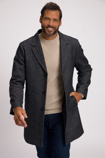 JP1880 Coat Wool Blend Quilted Insert Black - Jakker - Store jakker - 2XL-12XL