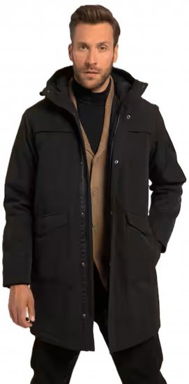 JP1880 Parka Warm Sleeves with Windcuffs Black - Jakker - Store jakker - 2XL-12XL