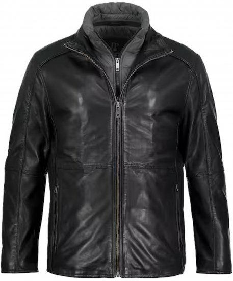 JP1880 Jacket Nappa Lamb Leather Black - Jakker - Store jakker - 2XL-12XL