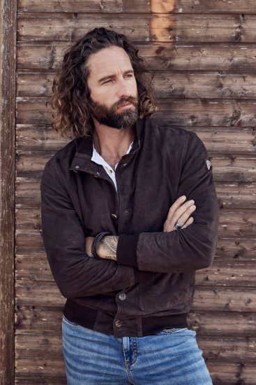JP1880 Leather Jacket Goat Suede Espresso Brown - Jakker - Store jakker - 2XL-12XL