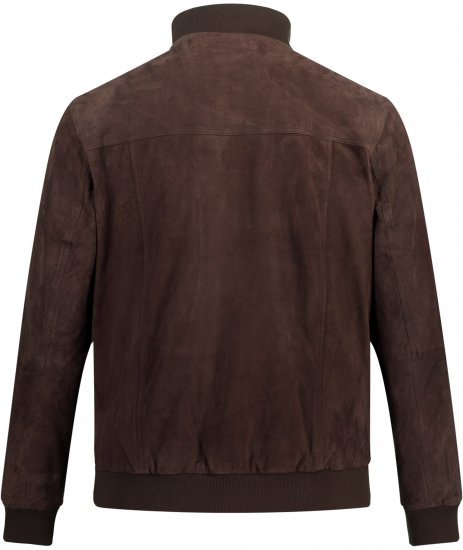 JP1880 Leather Jacket Goat Suede Espresso Brown - Jakker - Store jakker - 2XL-12XL