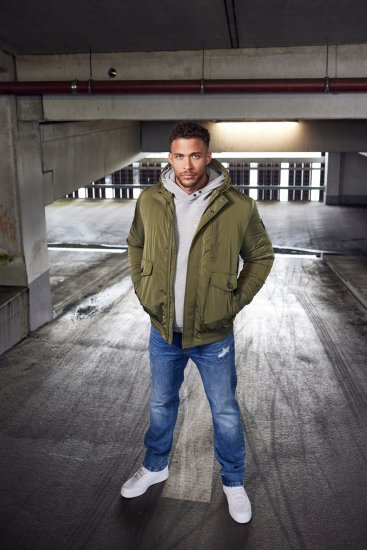 STHUGE Bomber Jacket With Hood Green - Jakker - Store jakker - 2XL-12XL