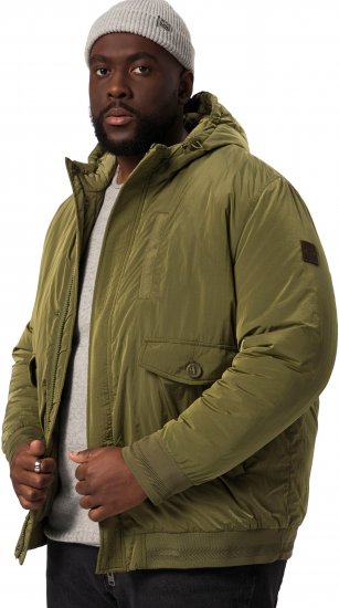 STHUGE Bomber Jacket With Hood Green - Jakker - Store jakker - 2XL-12XL