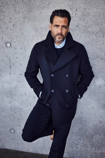 JP1880 Caban Short Double-breasted Overcoat Navy - Jakker - Store jakker - 2XL-12XL