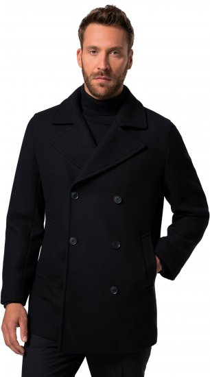 JP1880 Caban Short Double-breasted Overcoat Navy - Jakker - Store jakker - 2XL-12XL