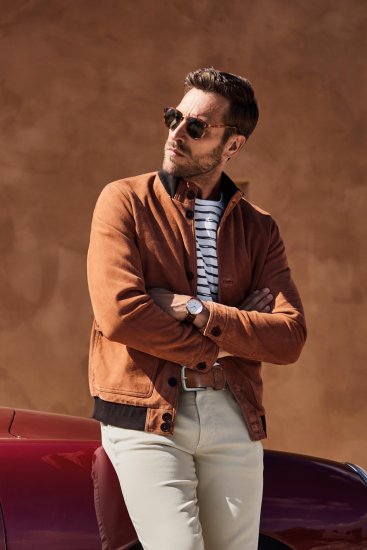 JP1880 Jacket Leather Lamb Nappa Brown - Jakker - Store jakker - 2XL-12XL