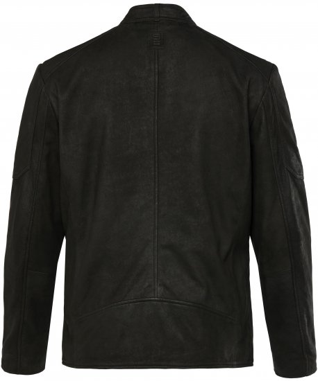 STHUGE Leather Biker Jacket Lamb Nappa Leather Black - Jakker - Store jakker - 2XL-12XL