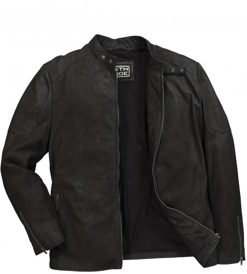 STHUGE Leather Biker Jacket Lamb Nappa Leather Black - Jakker - Store jakker - 2XL-12XL