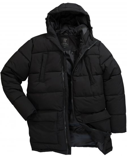 JP1880 Quilted Parka with Multiple Pockets Black - Jakker - Store jakker - 2XL-12XL