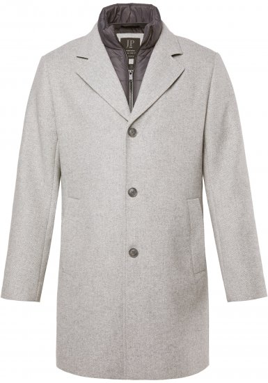 JP1880 Wool Blend Coat with Nylon Insert Grey - Jakker - Store jakker - 2XL-12XL