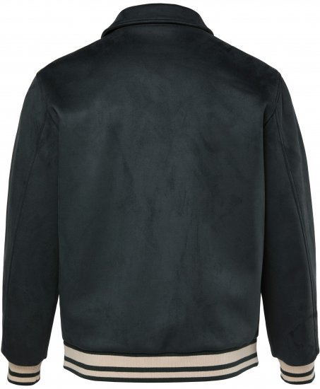 JP1880 Blouson Velour with Chest Embroidery Dark Green - Jakker - Store jakker - 2XL-12XL