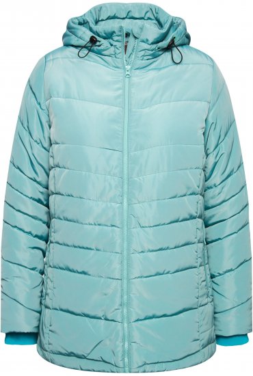 Ulla Popken Quilted Water Repellent Jacket Soft Turquoise - Jakker - 