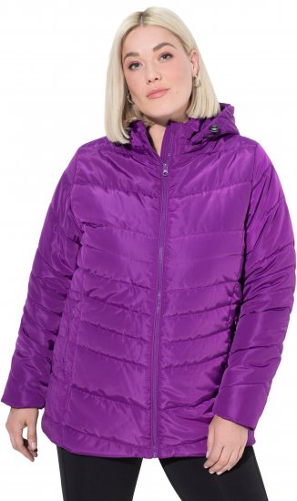Ulla Popken Quilted Water Repellent Jacket Dark Purple - Jakker - 