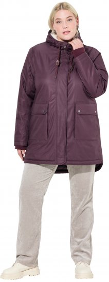 Ulla Popken HYPRAR Fleece Lined Jacket Dark Ruby - Jakker - 