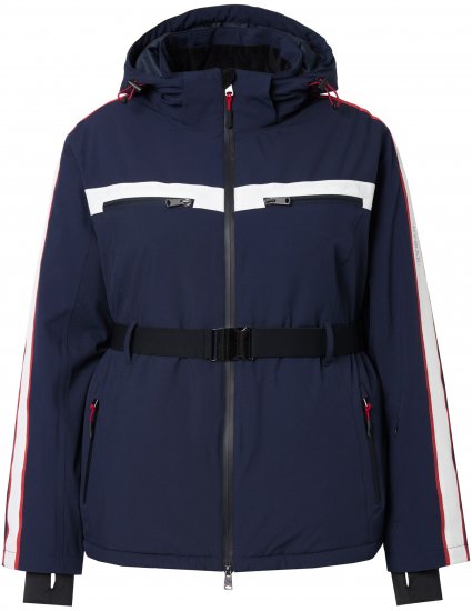 Ulla Popken Triple Function Racing Stripe Jacket Navy - Jakker - 