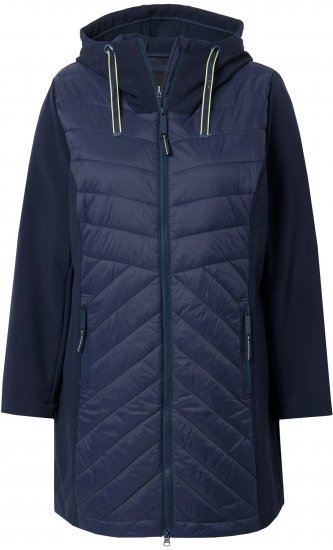 Ulla Popken HYPRAR Softshell Long Cut Jacket Navy - Jakker - 