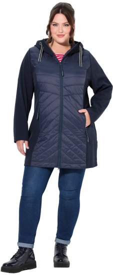 Ulla Popken HYPRAR Softshell Long Cut Jacket Navy - Jakker - 