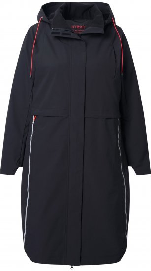 Ulla Popken Extra Long Functional Coat Black - Jakker - 