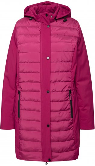 Ulla Popken HYPRAR Mixed Texture Water-Repellent Jacket Ruby - Jakker - 