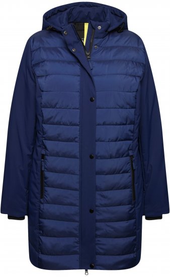 Ulla Popken HYPRAR Mixed Texture Water-Repellent Jacket Night Blue - Jakker - 
