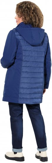 Ulla Popken HYPRAR Mixed Texture Water-Repellent Jacket Night Blue - Jakker - 