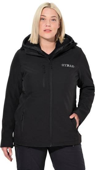 Ulla Popken HYPRAR Softshell Fleece Lined Jacket Black - Jakker - 