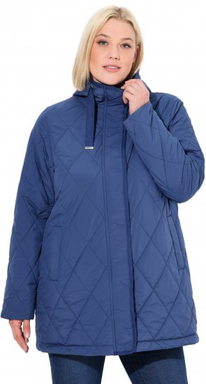 Ulla Popken HYPRAR Quilted Water-Repellent Jacket Medium Blue - Jakker - 