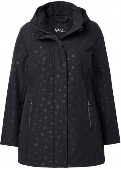 Ulla Popken HYPRAR Star Print Softshell Jacket Black - Jakker - 