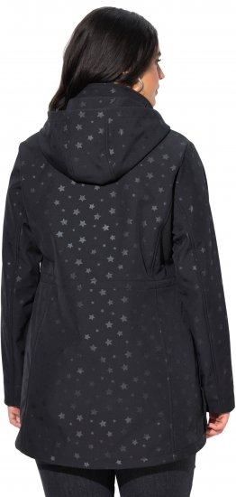 Ulla Popken HYPRAR Star Print Softshell Jacket Black - Jakker - 