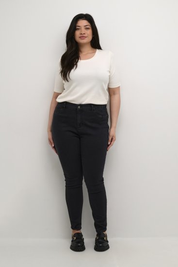 Kaffe Curve Laurina Jeans Vasket Svart Denim - Jeans & Bukser i Store Størrelser – Plus Size - 