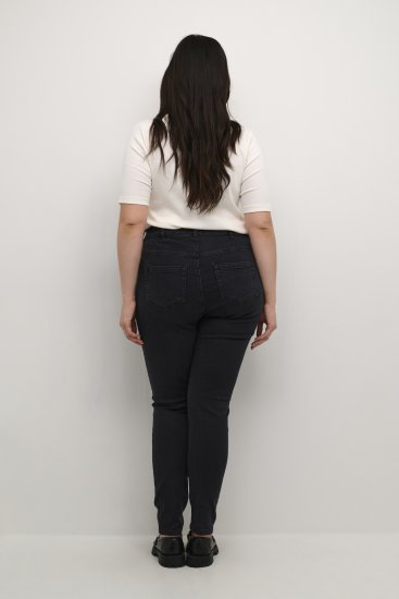 Kaffe Curve Laurina Jeans Vasket Svart Denim - Jeans & Bukser i Store Størrelser – Plus Size - 