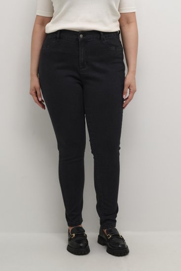 Kaffe Curve Laurina Jeans Vasket Svart Denim - Jeans & Bukser i Store Størrelser – Plus Size - 
