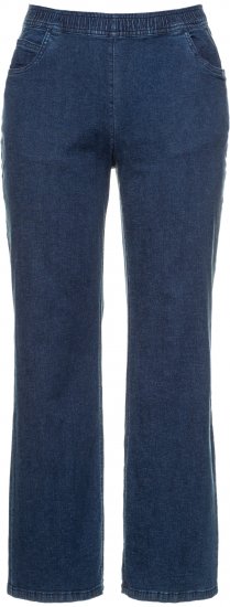 Ulla Popken Wide Leg Elastic Waist Mary Fit Marlene Stretch Jeans Denim Blue - Jeans & Bukser i Store Størrelser – Plus Size - Jeans og bukser, EU 42-70