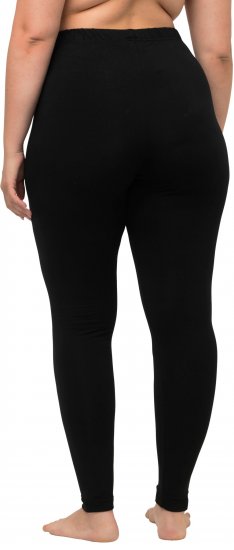 Ulla Popken Basic Stretch Knit Ankle Length Leggings Black - Jeans & Bukser i Store Størrelser – Plus Size - 