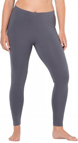 Ulla Popken Basic Stretch Knit Ankle Length Leggings Dark Grey - Jeans & Bukser i Store Størrelser – Plus Size - Jeans og bukser, EU 42-70