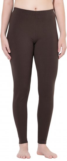 Ulla Popken Basic Stretch Knit Ankle Length Leggings Pine Brown - Jeans & Bukser i Store Størrelser – Plus Size - 