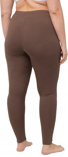 Ulla Popken Basic Stretch Knit Ankle Length Leggings Nougat Brown - Jeans & Bukser i Store Størrelser – Plus Size - Jeans og bukser, EU 42-70