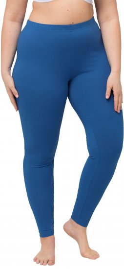 Ulla Popken Basic Stretch Knit Ankle Length Leggings Grey Blue - Jeans & Bukser i Store Størrelser – Plus Size - Jeans og bukser, EU 42-70