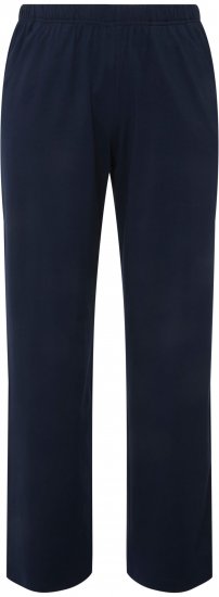 Ulla Popken Bootcut Elastic Waist Cotton French Terry Sport Pants Night Blue - Jeans & Bukser i Store Størrelser – Plus Size - 