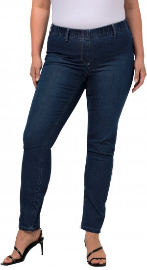 Ulla Popken Denim Look All Elastic Pocket Sienna Jeggings Blue Denim - Jeans & Bukser i Store Størrelser – Plus Size - Jeans og bukser, EU 42-70