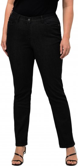 Ulla Popken Sammy Fit Slim Leg Stretch Jeans Black - Jeans & Bukser i Store Størrelser – Plus Size - 
