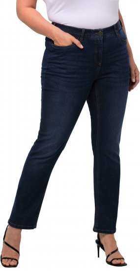 Ulla Popken Sammy Fit Slim Leg Stretch Jeans Blue Denim - Jeans & Bukser i Store Størrelser – Plus Size - 