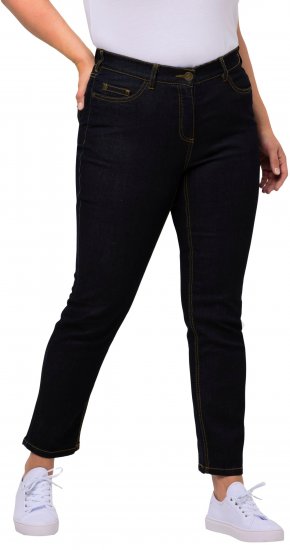 Ulla Popken Sammy Fit Slim Leg Stretch Jeans Dark Blue Denim - Jeans & Bukser i Store Størrelser – Plus Size - Jeans og bukser, EU 42-70