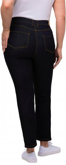 Ulla Popken Sammy Fit Slim Leg Stretch Jeans Dark Blue Denim - Jeans & Bukser i Store Størrelser – Plus Size - Jeans og bukser, EU 42-70