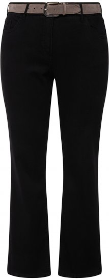 Ulla Popken Straight Leg Mandy Fit Stretch Jeans Black - Jeans & Bukser i Store Størrelser – Plus Size - Jeans og bukser, EU 42-70