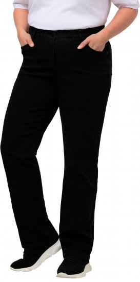Ulla Popken Straight Leg Mandy Fit Stretch Jeans Black - Jeans & Bukser i Store Størrelser – Plus Size - Jeans og bukser, EU 42-70