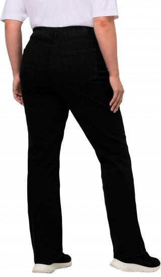 Ulla Popken Straight Leg Mandy Fit Stretch Jeans Black - Jeans & Bukser i Store Størrelser – Plus Size - Jeans og bukser, EU 42-70