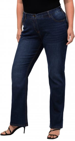 Ulla Popken Marie Fit Bootcut Stretch Jeans Blue Denim - Jeans & Bukser i Store Størrelser – Plus Size - Jeans og bukser, EU 42-70