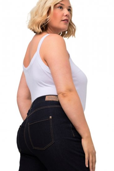 Ulla Popken Marie Fit Bootcut Stretch Jeans Dark Blue Denim - Ulla Popken - Ulla Popken Plus-Size Klær